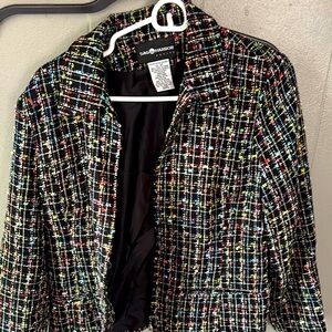 Sag Harbor Black Boucle Blazer with Tailored Silhouette